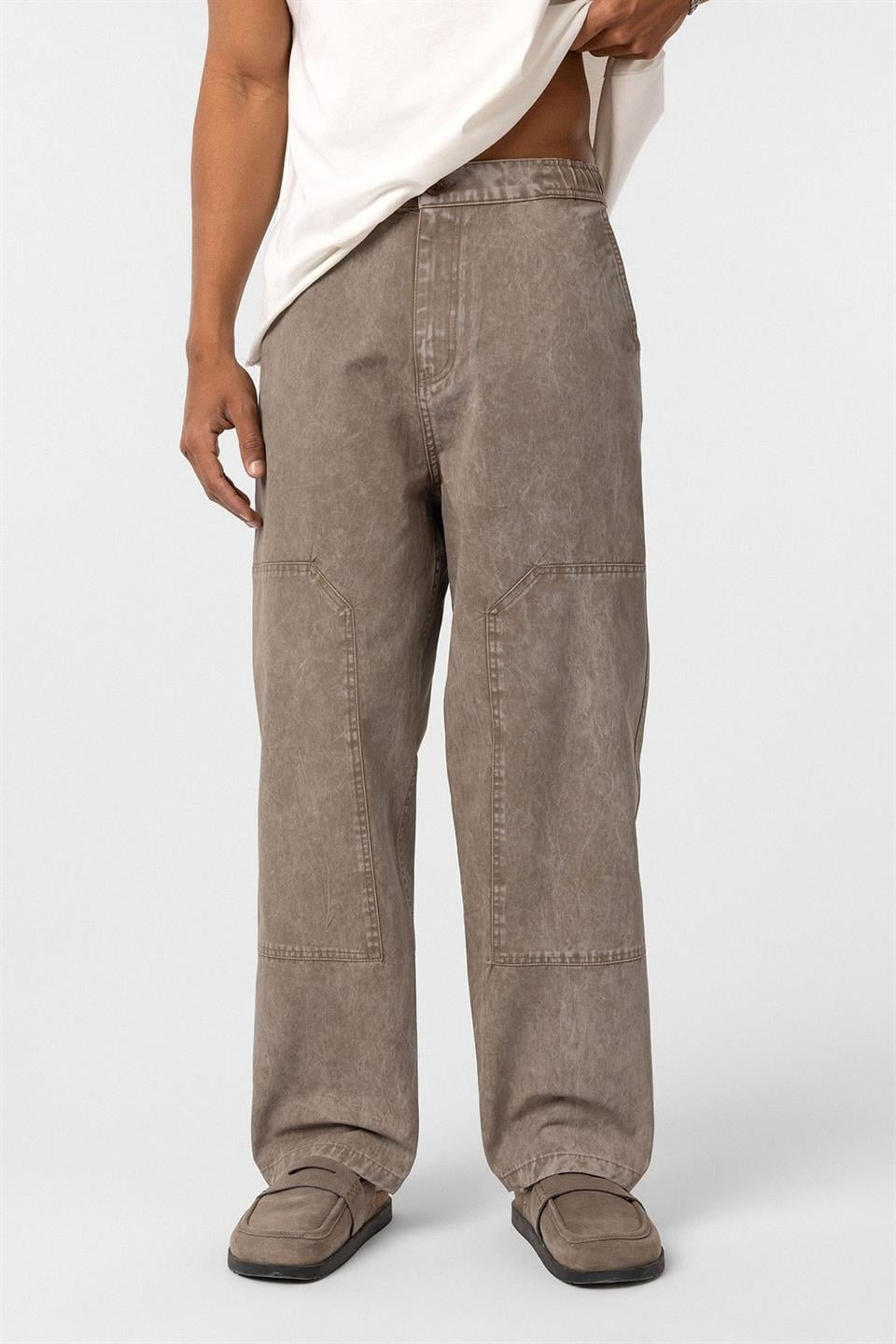 Pre-Washed Baggy Gabardine Pants