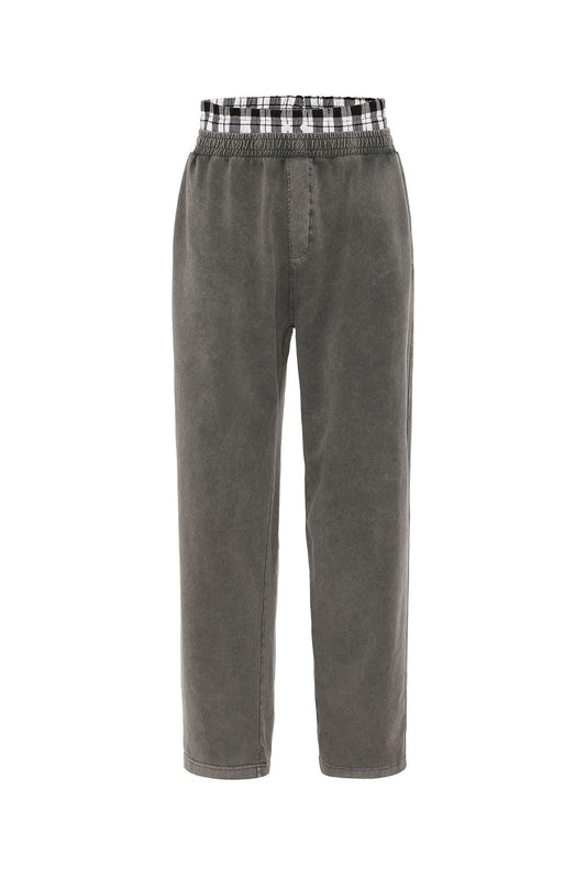 Washed, High-Waisted, Baggy Sweatpants