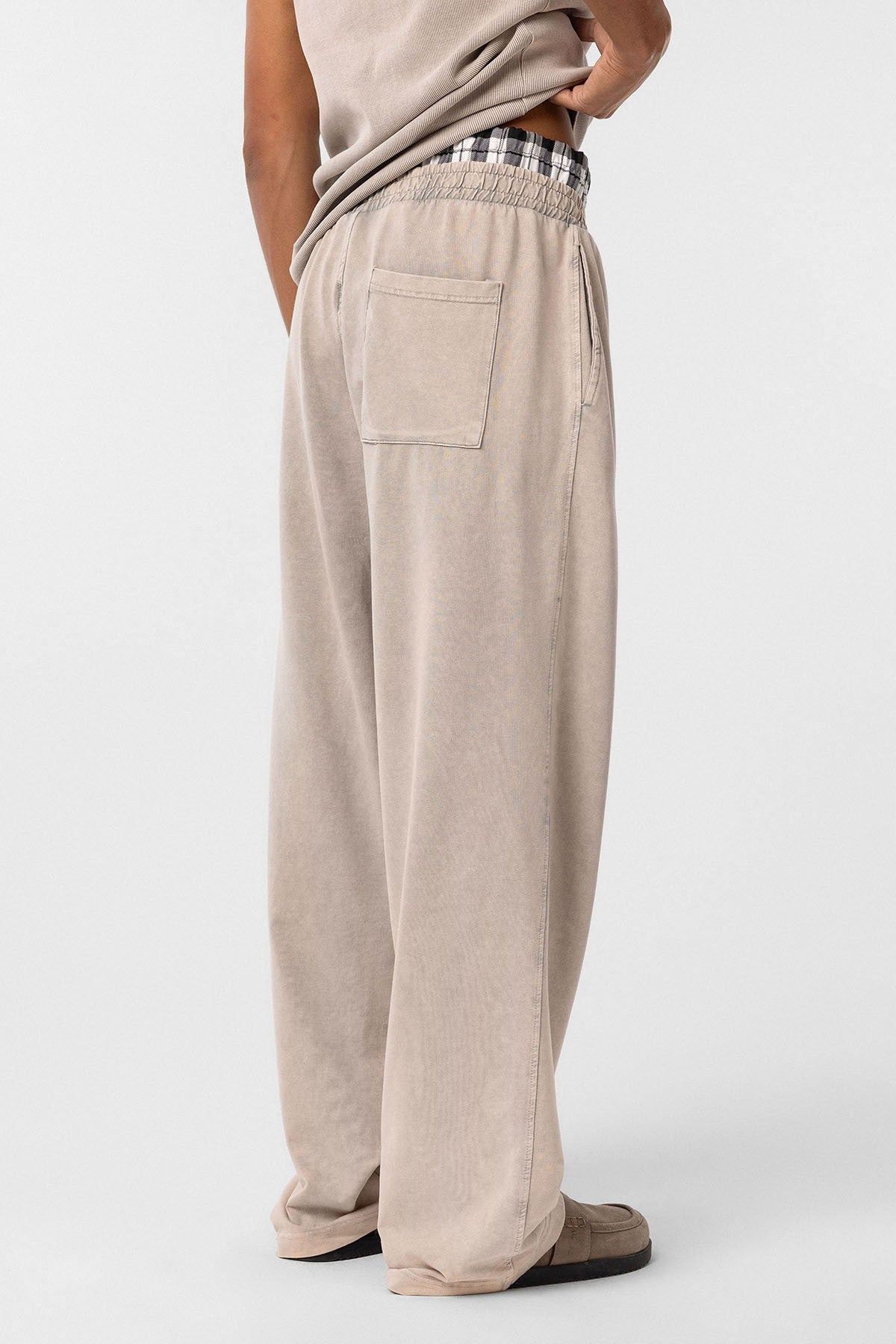 Washed, High-Waisted, Baggy Sweatpants