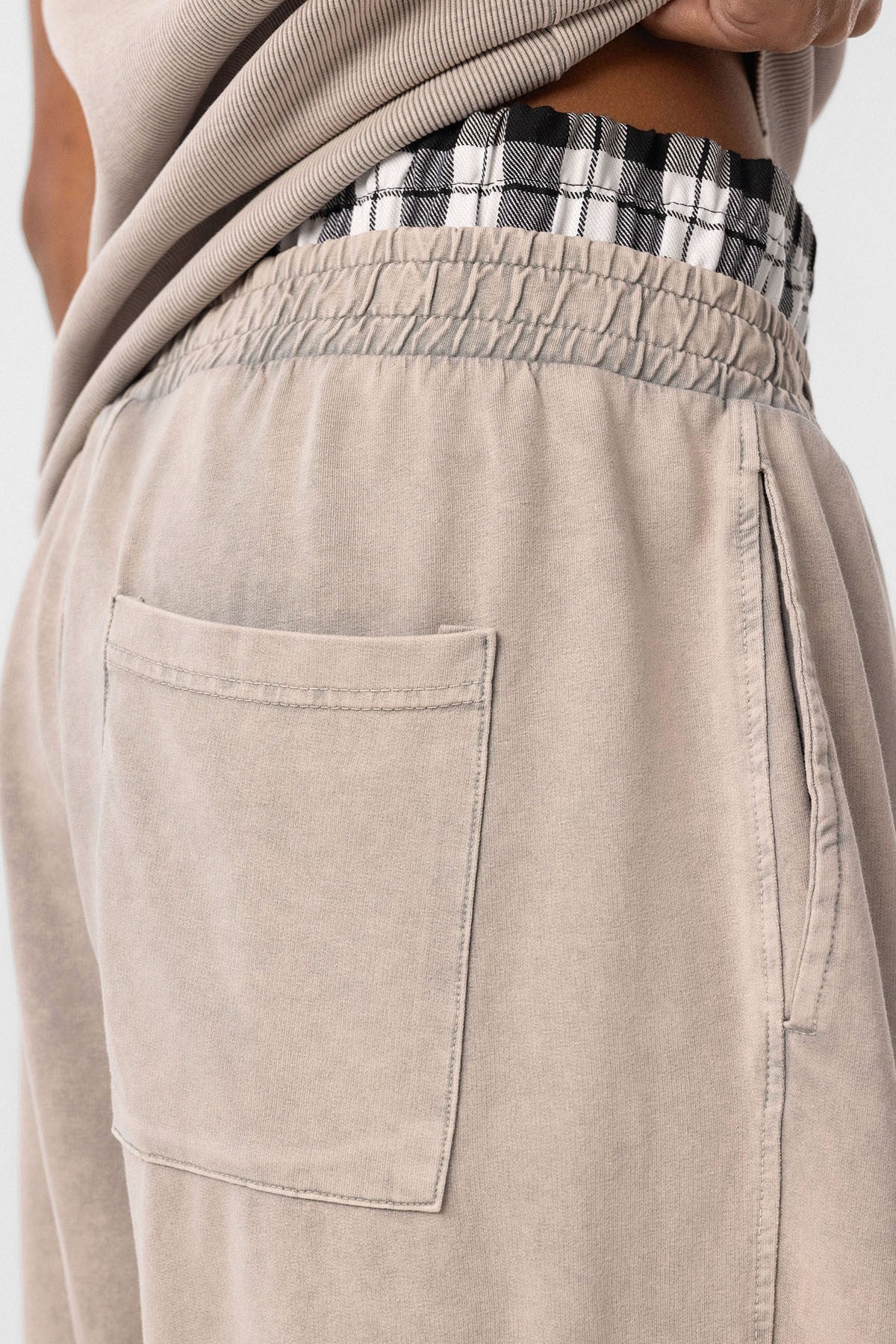 Washed, High-Waisted, Baggy Sweatpants