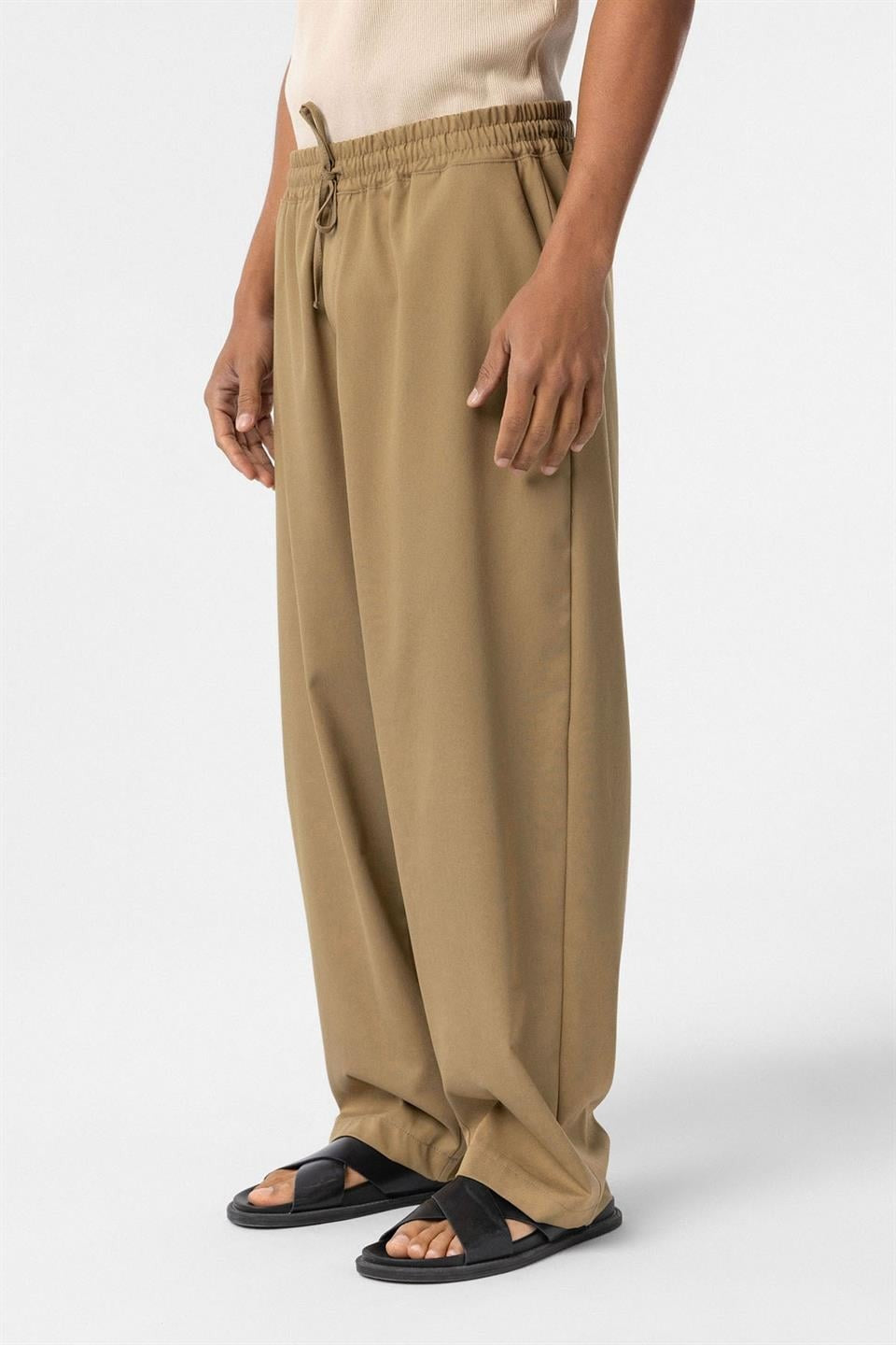 Baggy Pants with an Elastic Waistband