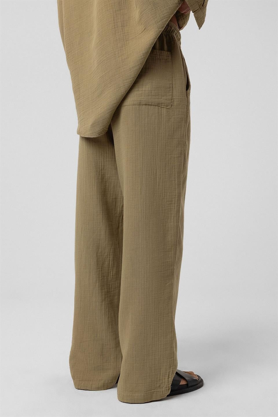 Baggy-Fit Muslin Linen Pants