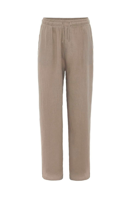 Baggy-Fit Muslin Linen Pants