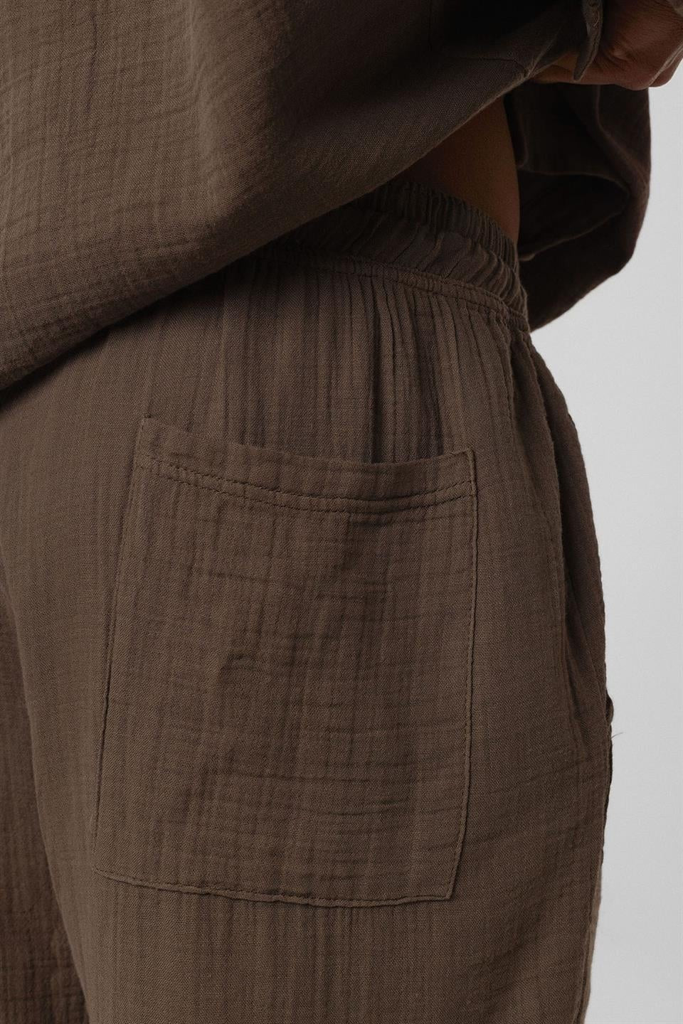 Baggy-Fit Muslin Linen Pants