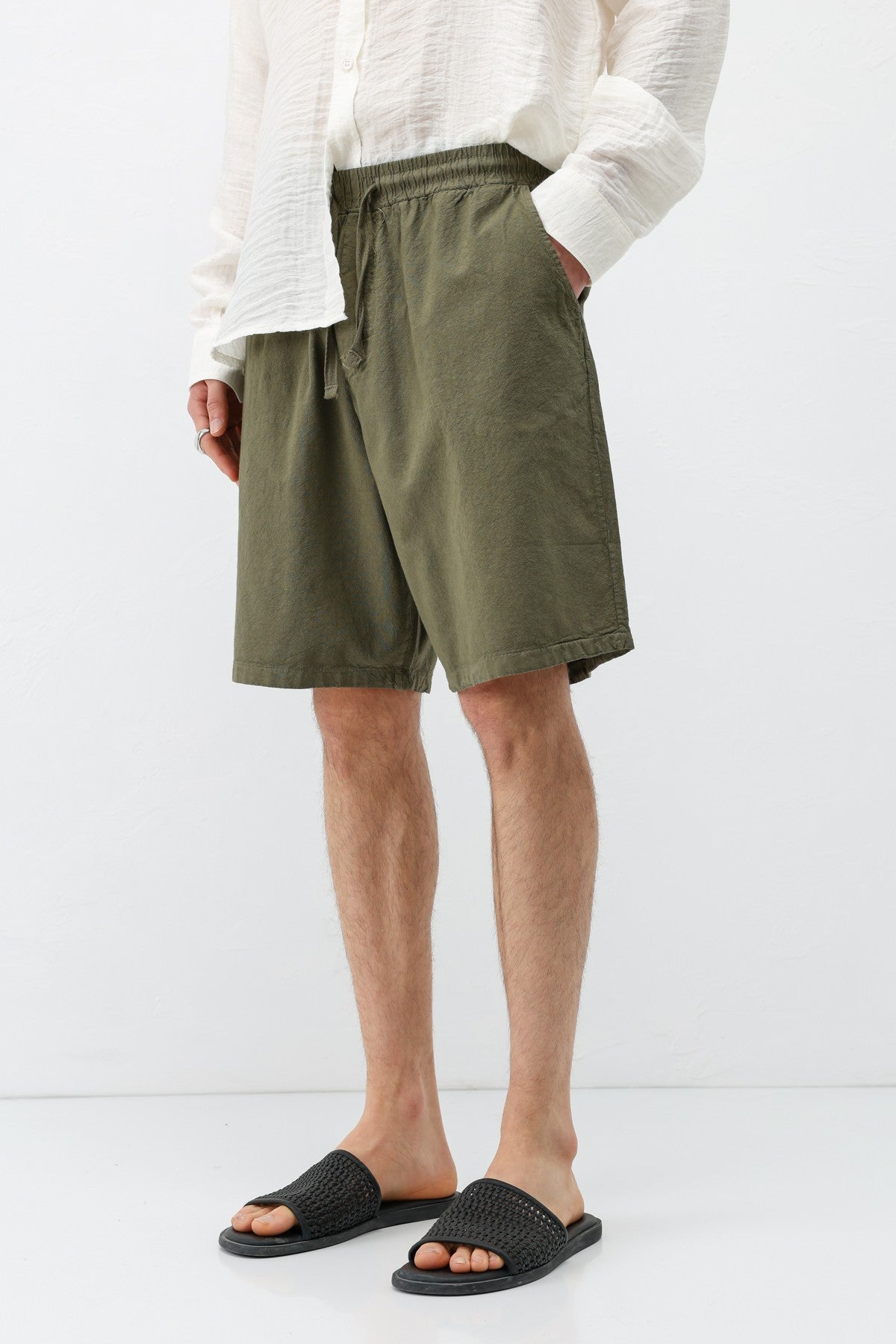 Oversized Linen Shorts