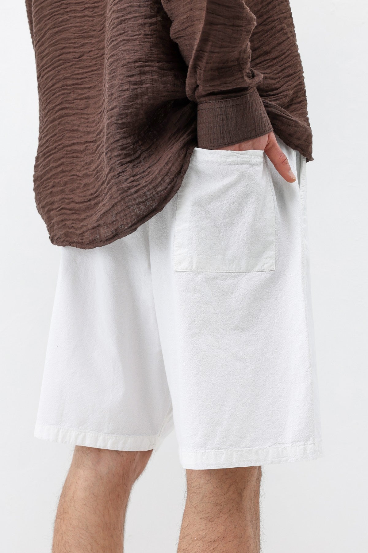 Oversized Linen Shorts