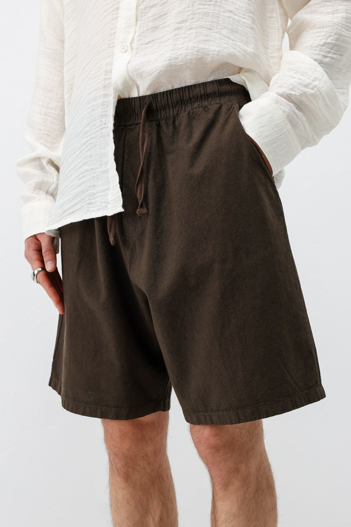 Oversized Linen Shorts