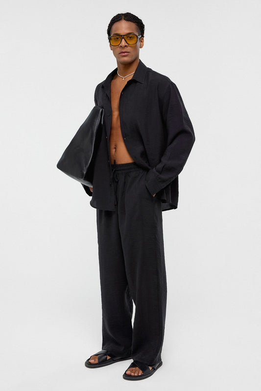 Baggy-Fit Modal Fabric Pants