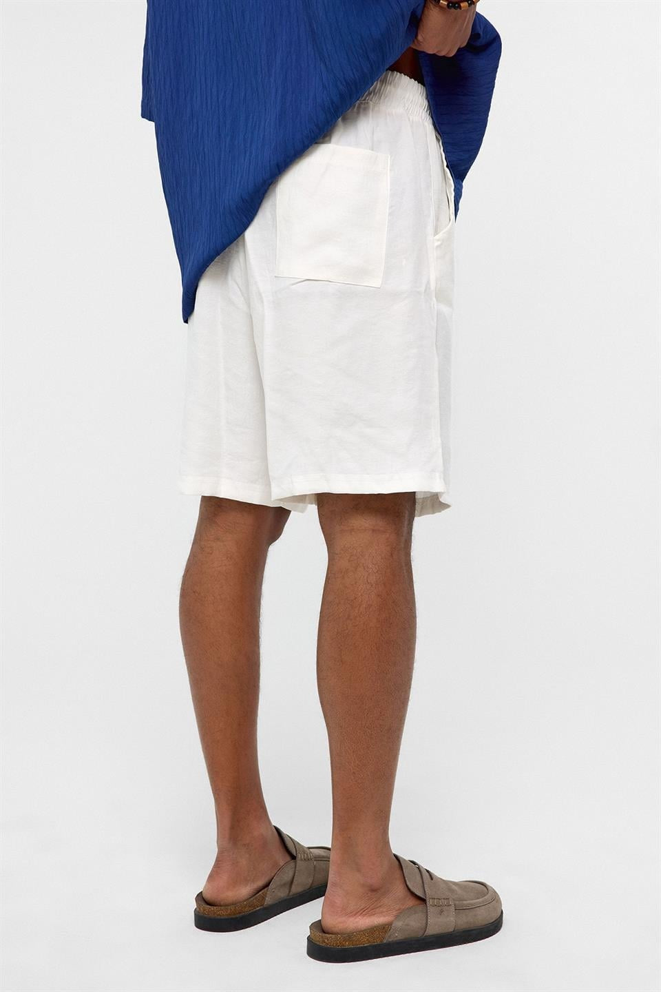 Oversized Modal Fabric Bermuda Shorts