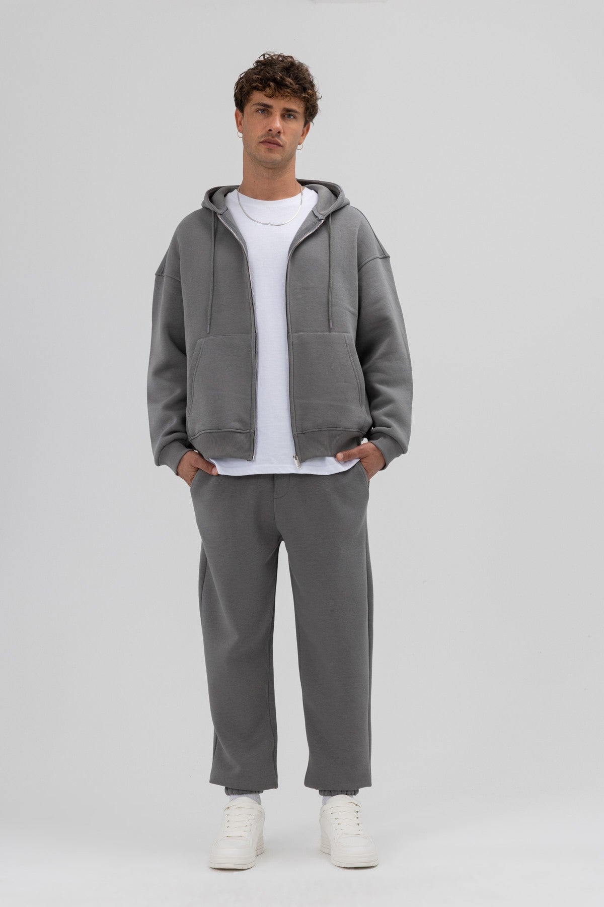 Basic Sweatpants with Elastic Cuffs