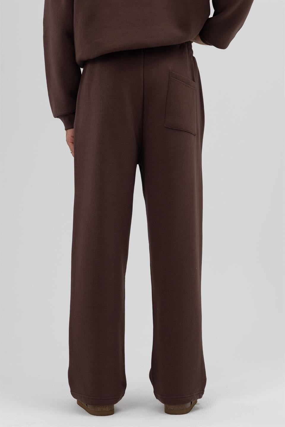 Pre-Washed Baggy Sweatpants, Brown