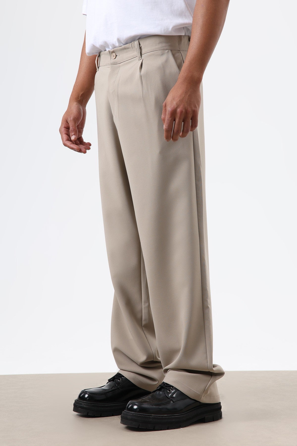 Baggy-Fit Fabric Pants