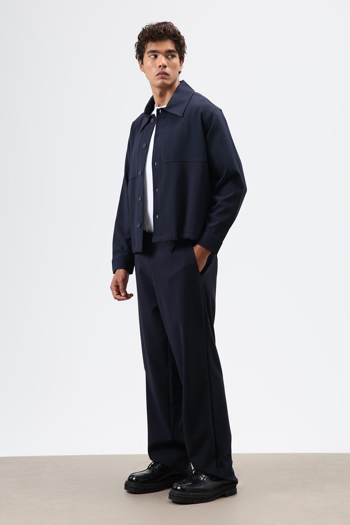 Baggy-Fit Fabric Pants
