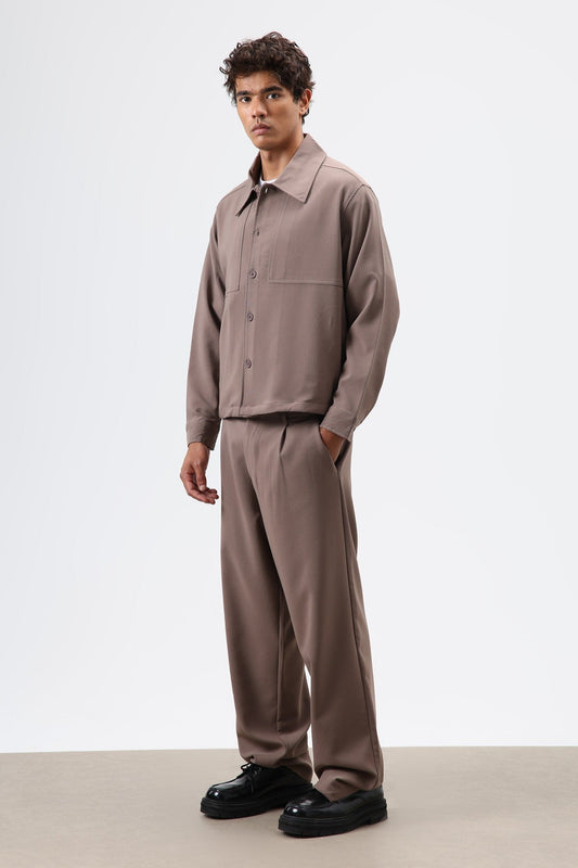 Baggy-Fit Fabric Pants