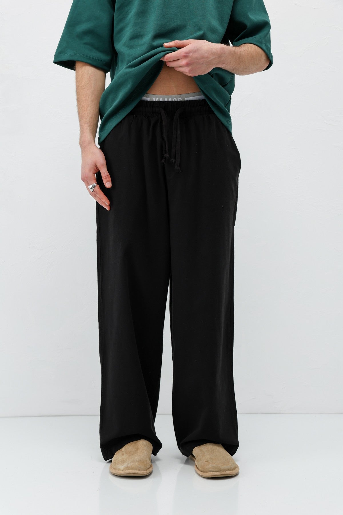 Super Baggy-Fit Linen Pants