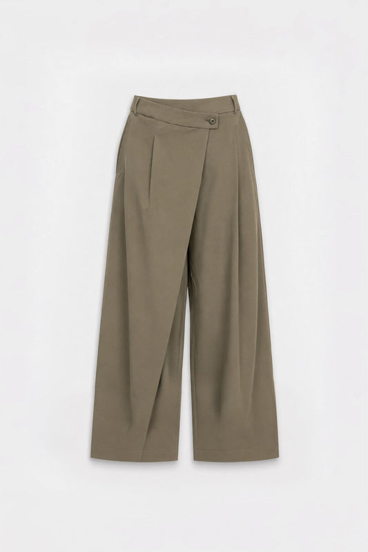 Balloon Fit Fabric Pants