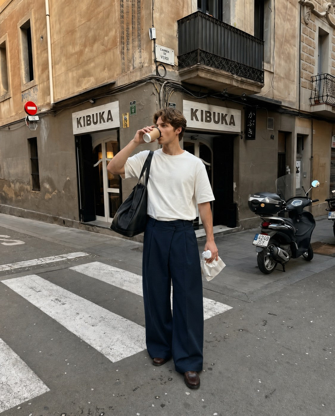 Balloon Fit Fabric Pants