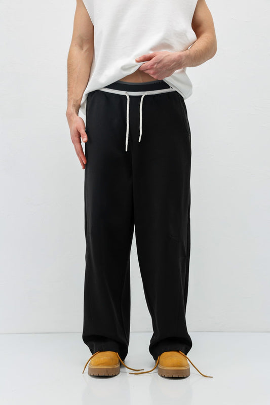 Drawstring Baggy-Fit Sweatpants