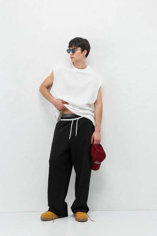 Drawstring Baggy-Fit Sweatpants