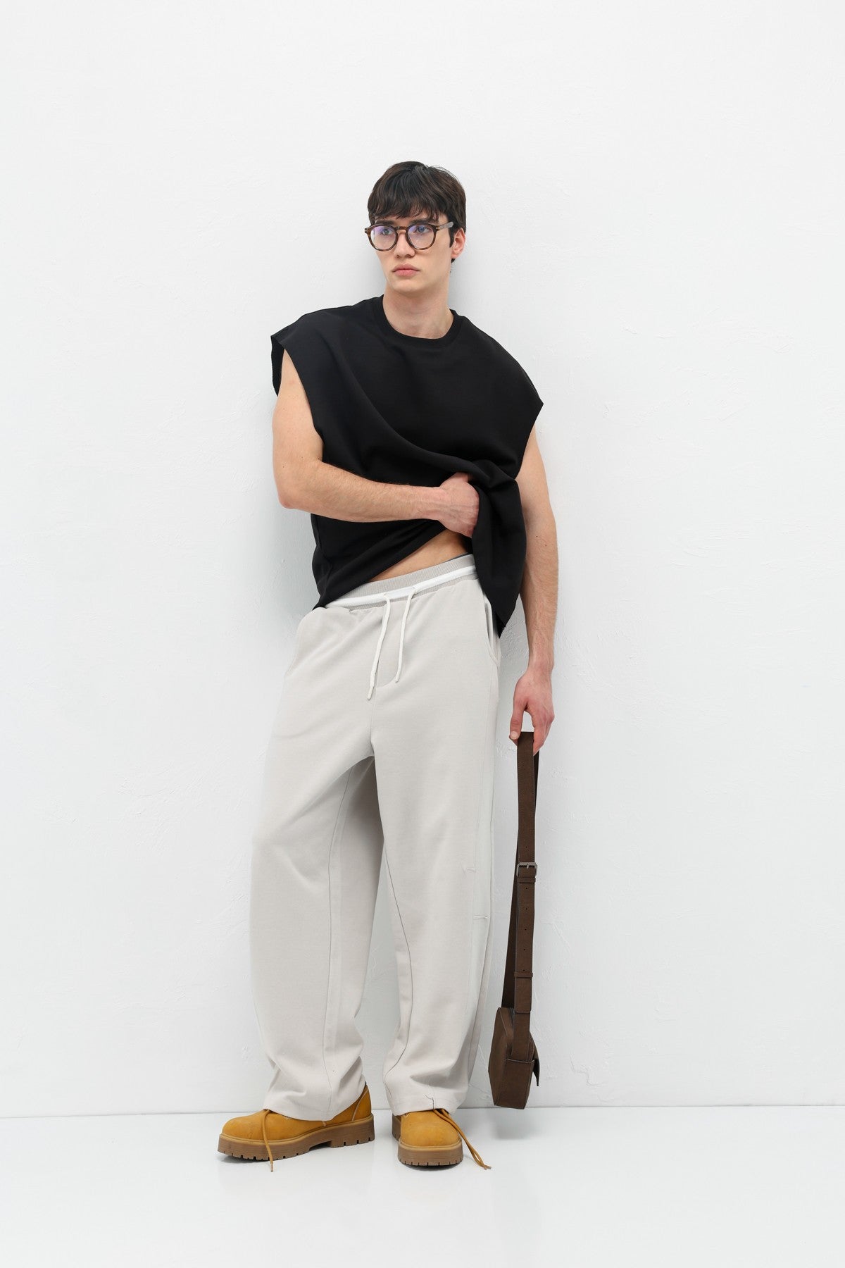 Drawstring Baggy-Fit Sweatpants