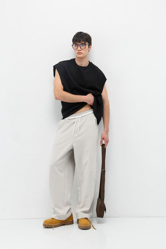 Drawstring Baggy-Fit Sweatpants