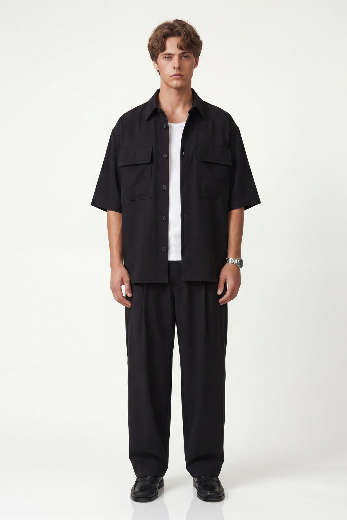 Super Baggy Fit Stretch Fabric Pants