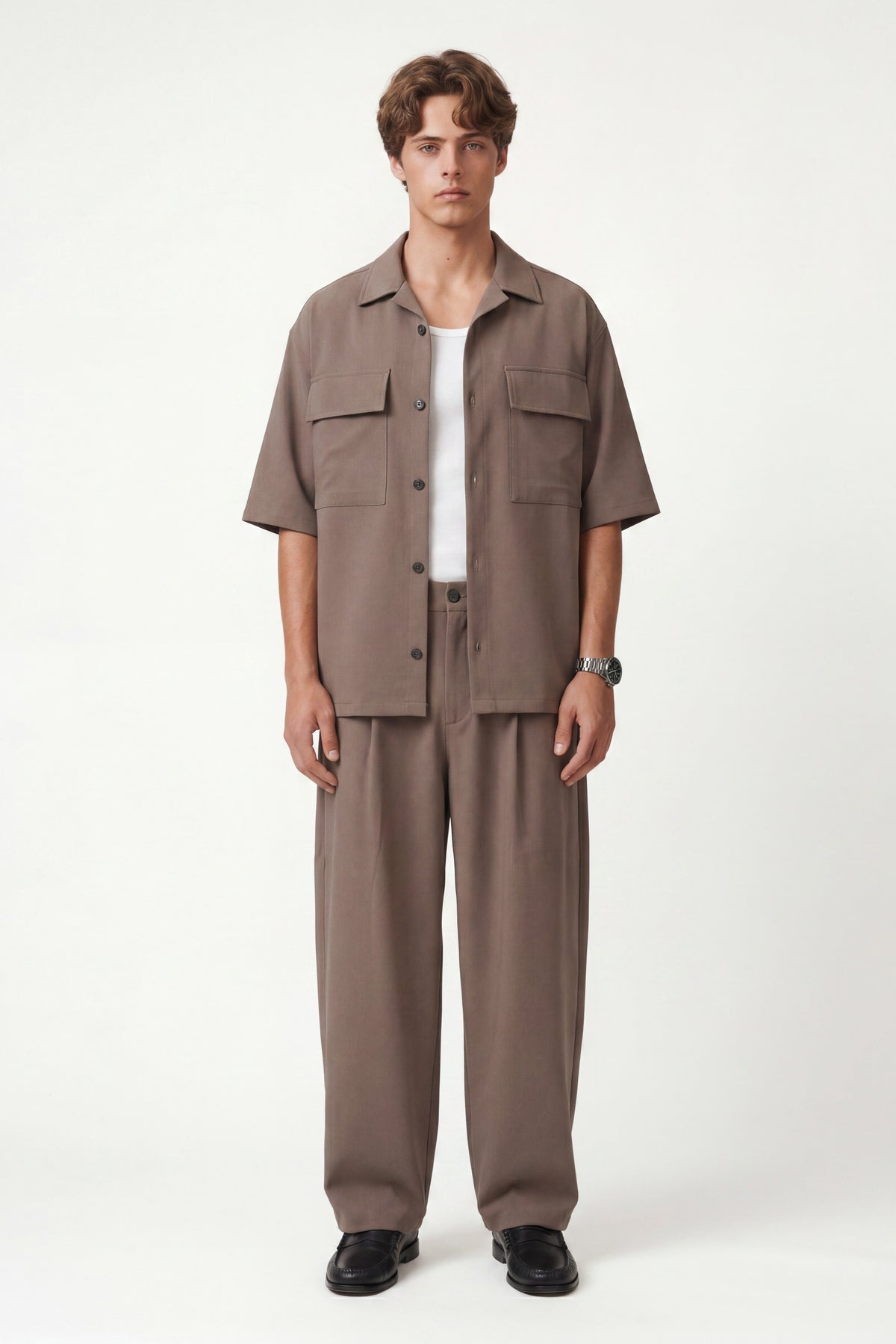 Super Baggy Fit Stretch Fabric Pants
