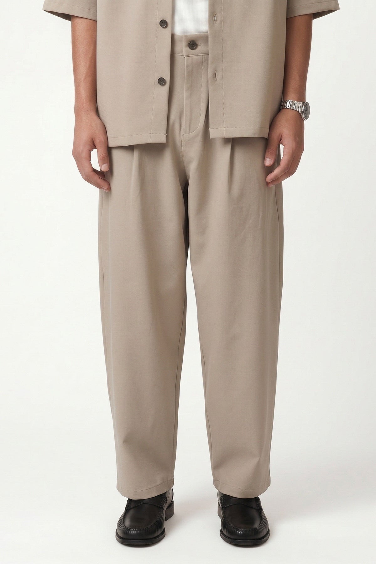 Super Baggy Fit Stretch Fabric Pants