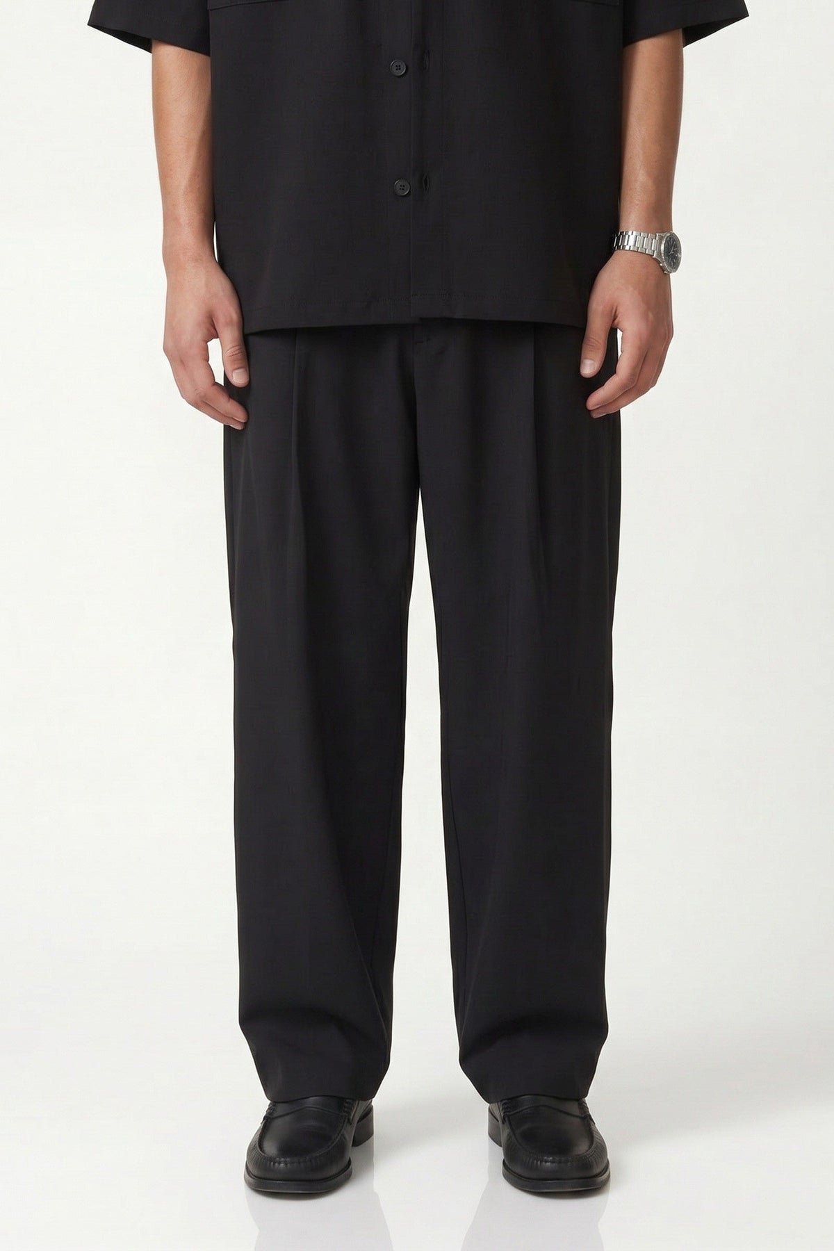 Super Baggy Fit Stretch Fabric Pants