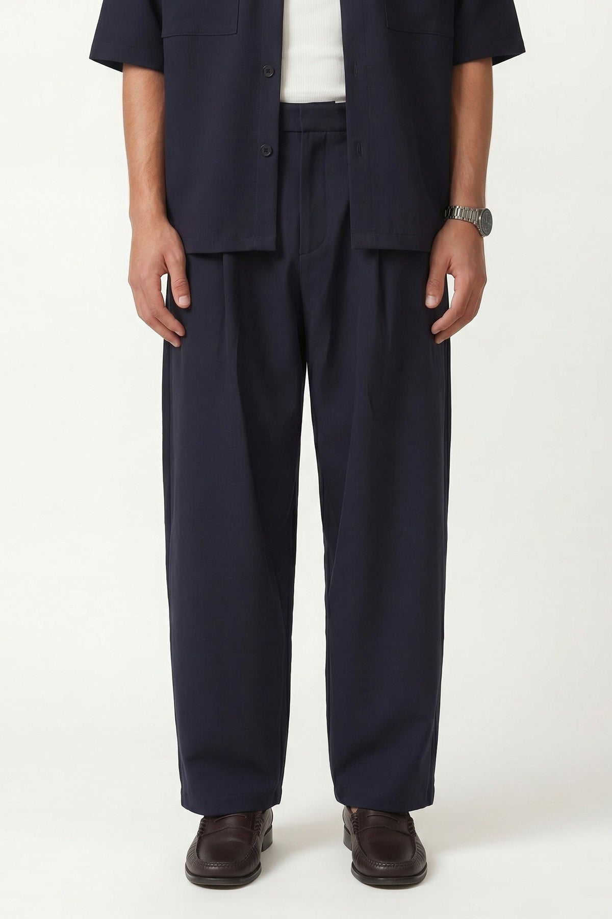 Super Baggy Fit Stretch Fabric Pants