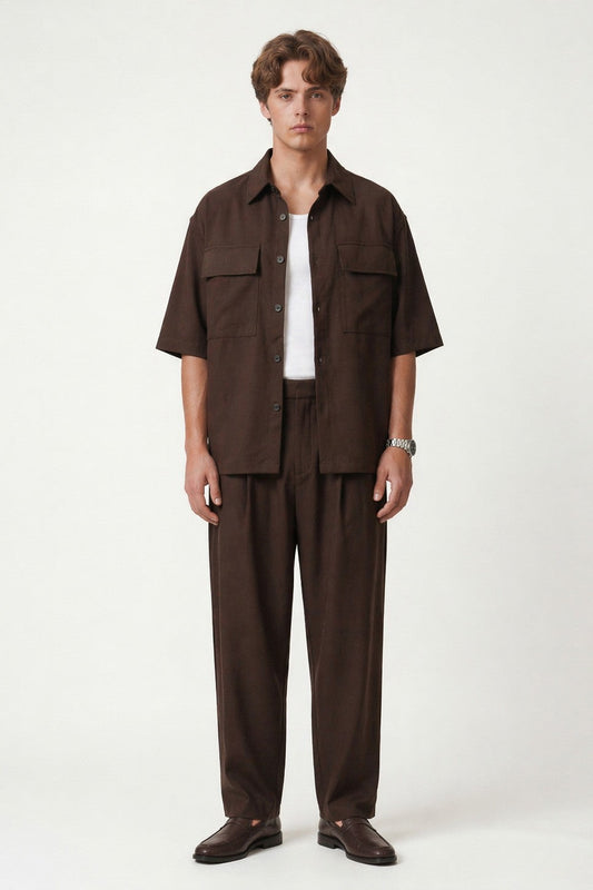 Super Baggy Fit Stretch Fabric Pants