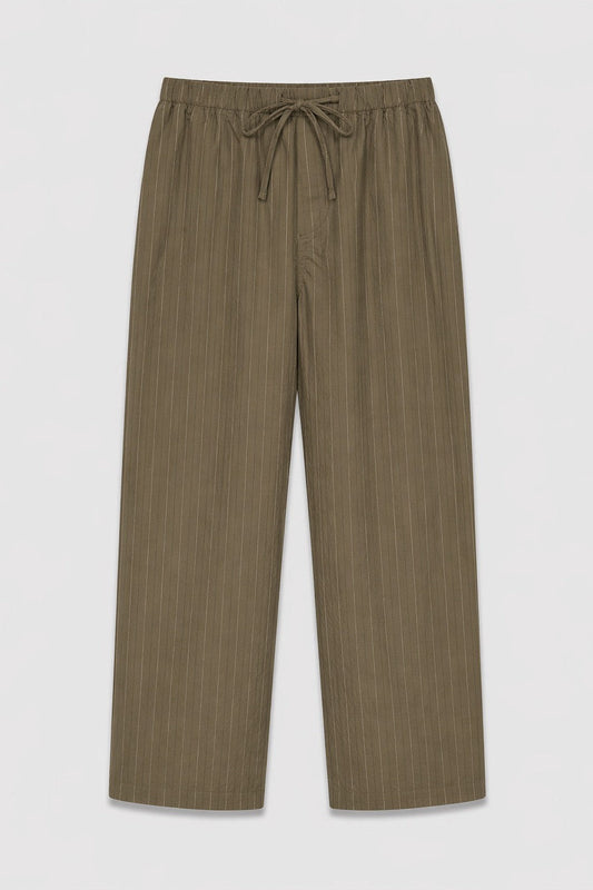 Striped Lyocell-Blend Relaxed-Fit Pants