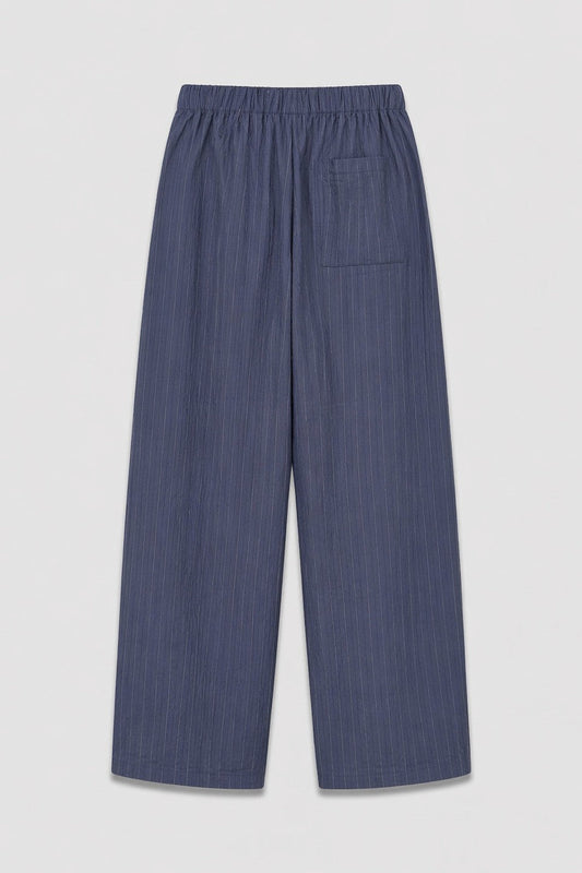 Striped Lyocell-Blend Relaxed-Fit Pants
