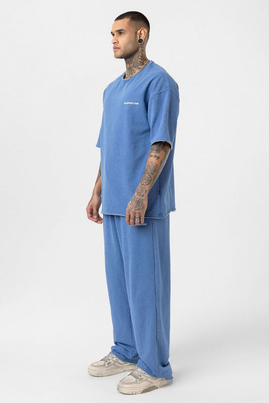 Oversized Washable Sweatsuit Set - Indigo