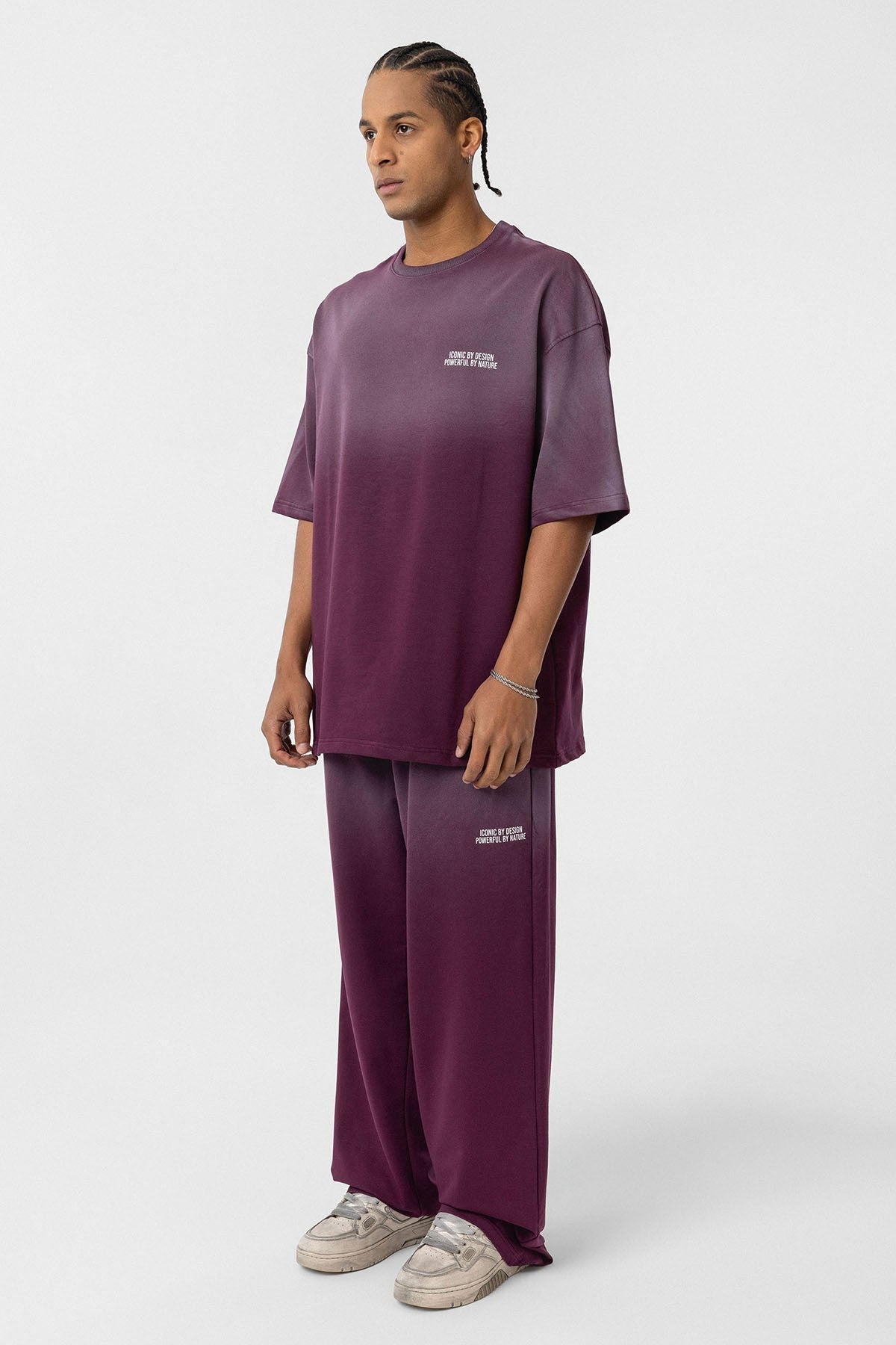 Oversized Printed Sweatsuit Set (Machine Washable)