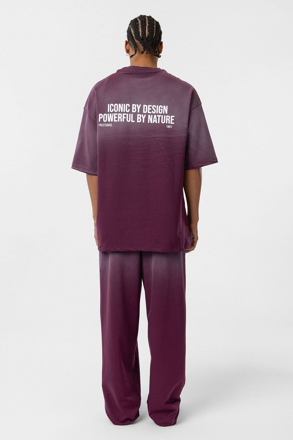 Oversized Printed Sweatsuit Set (Machine Washable)