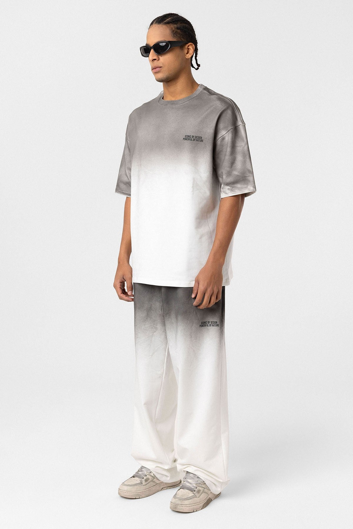 Oversized Printed Sweatsuit Set (Machine Washable)