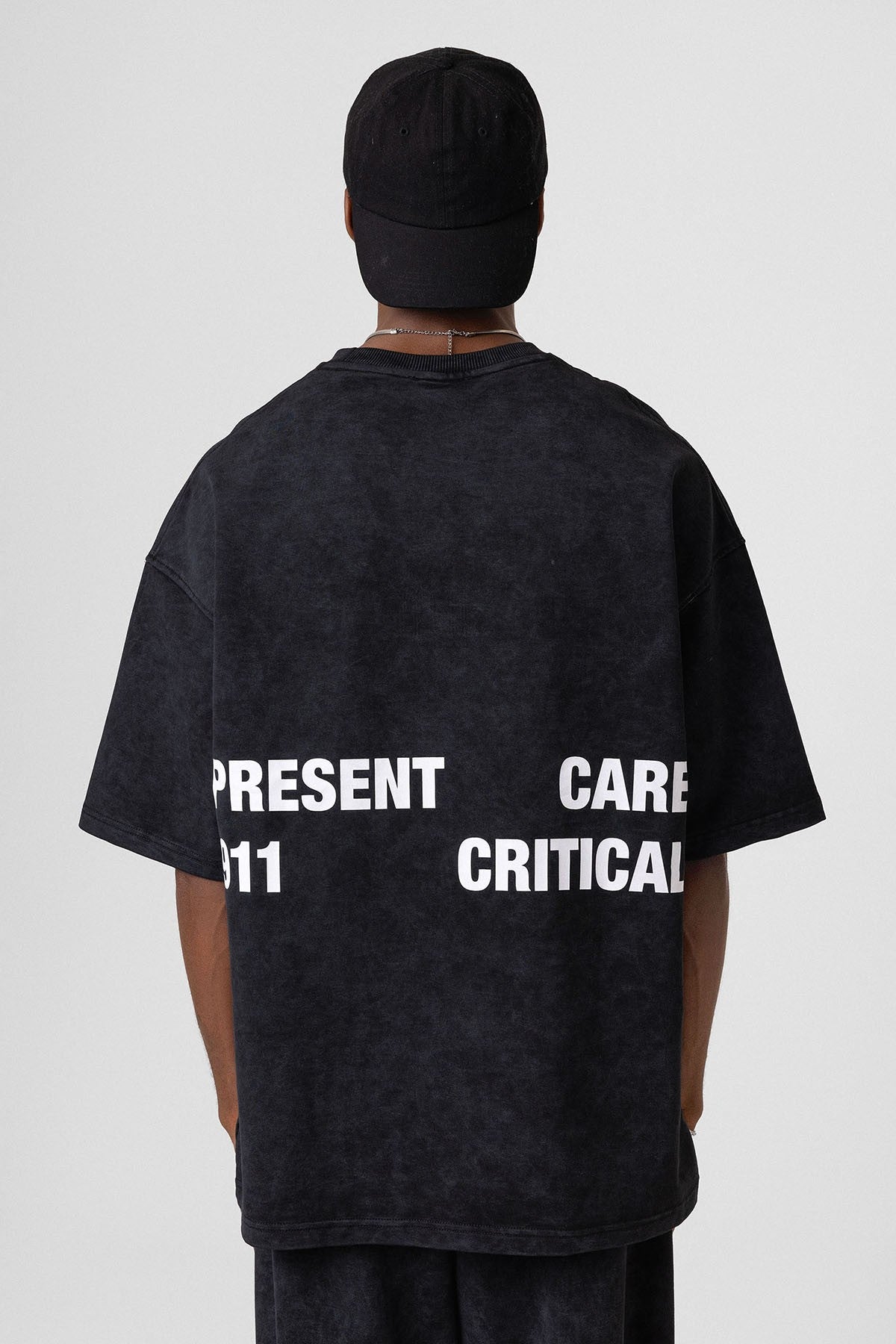 Oversized Sweatsuit Set with Back Print (Washed)