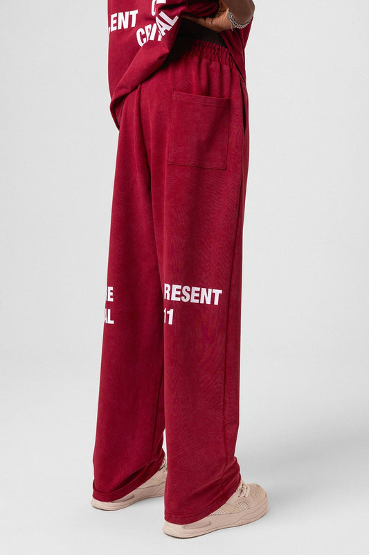 Oversized Sweatsuit Set with Back Print (Washed)
