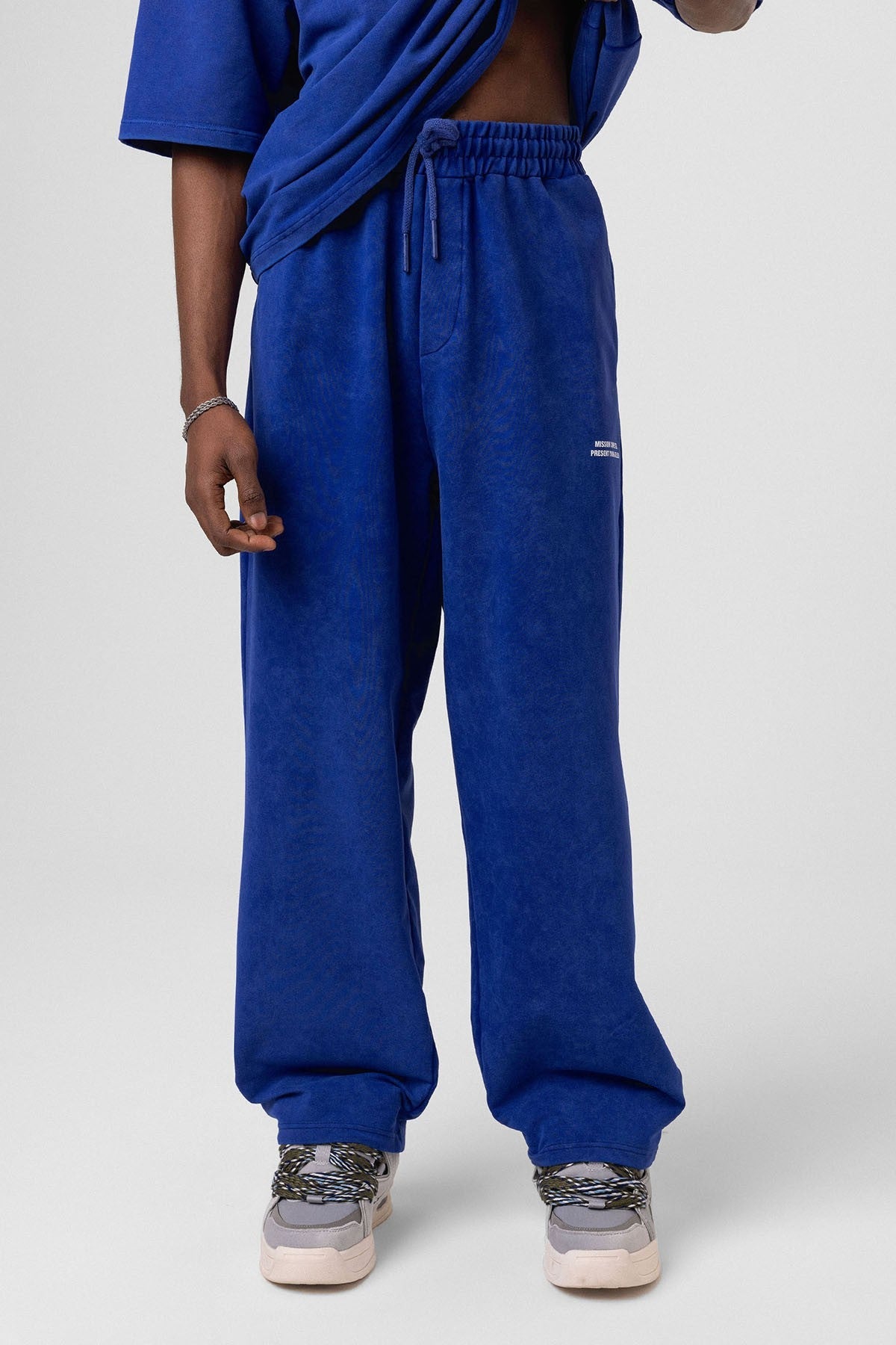 Oversized Sweatsuit Set with Back Print (Washed)