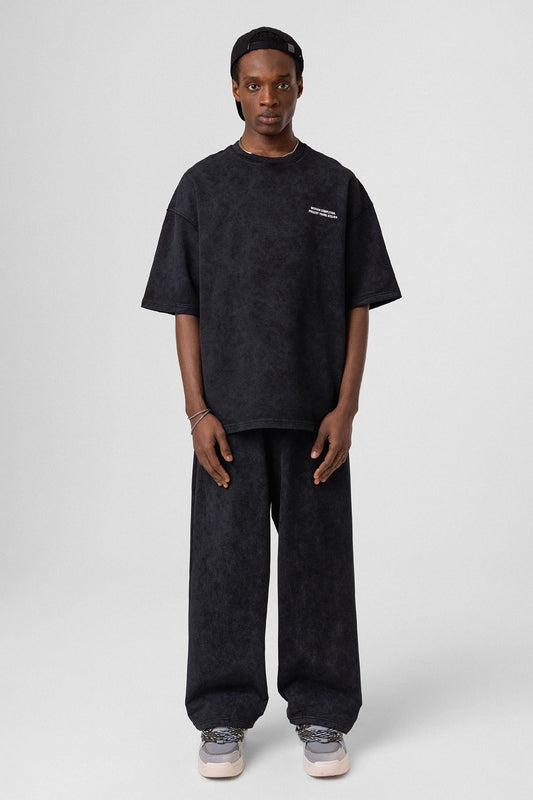 Oversized Sweatsuit Set with Back Print (Washed)