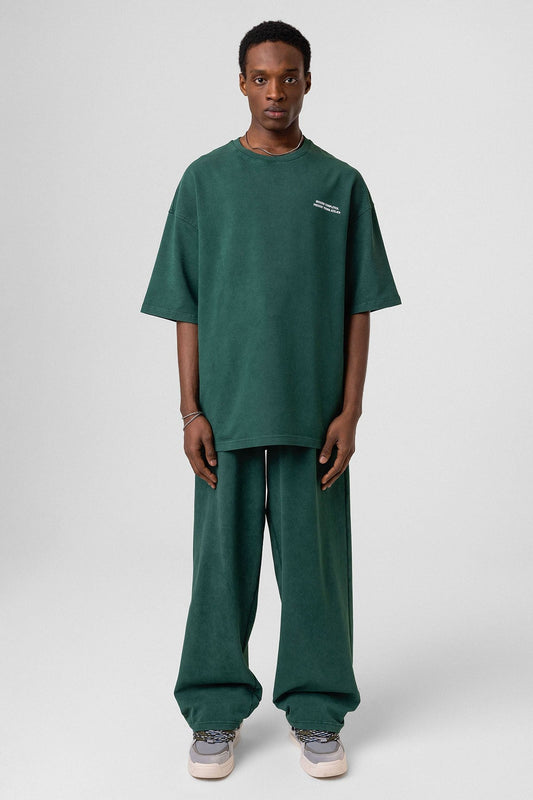 Oversized Sweatsuit Set with Back Print (Washed)