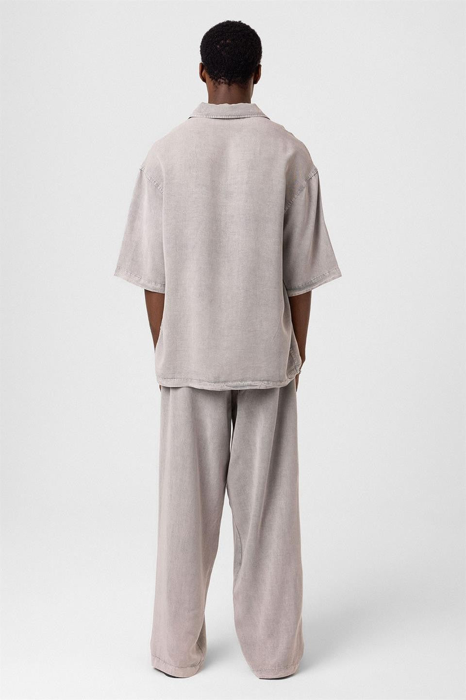 Machine-Washable Lyocell Fabric Top and Bottom Set