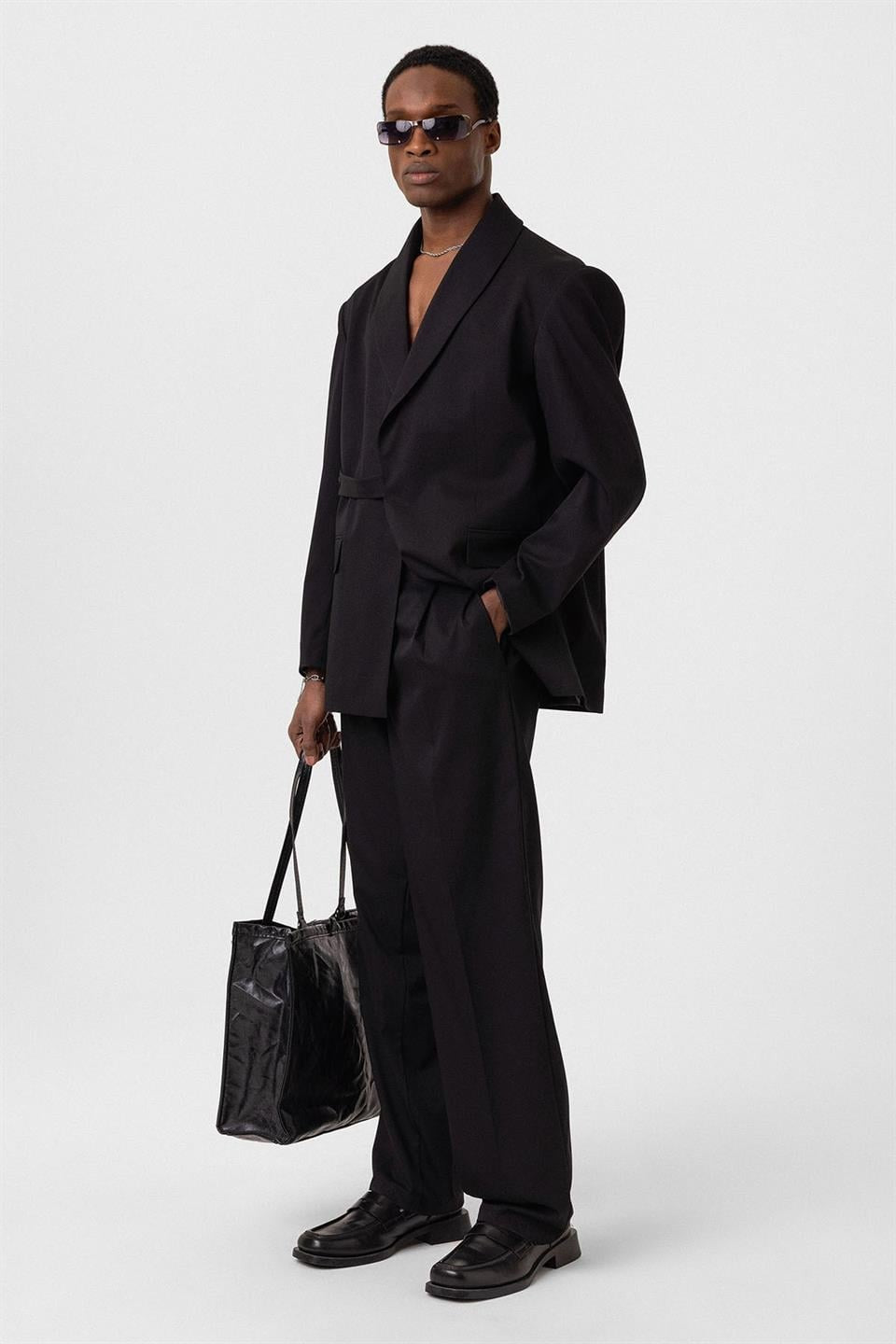 Oversized Belted Suit