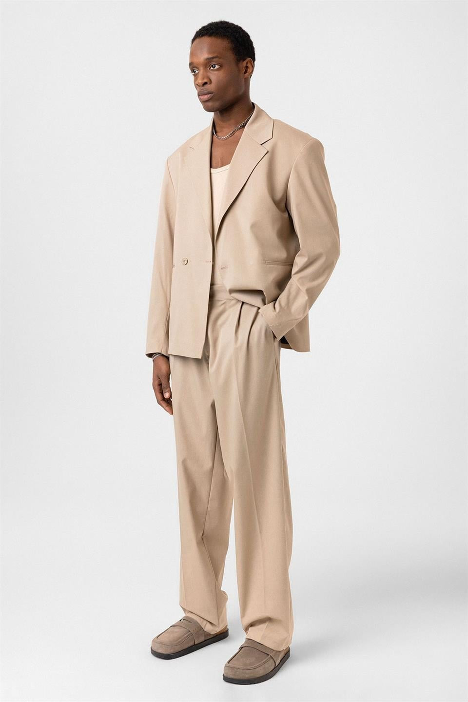 Single-Button Oversized Suit