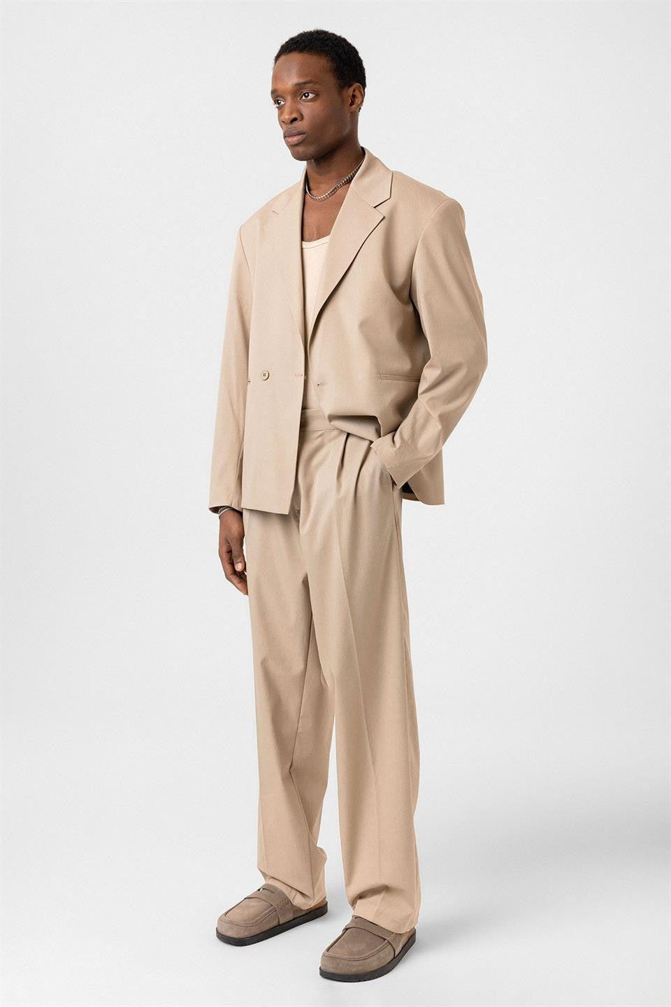 Single-Button Oversized Suit
