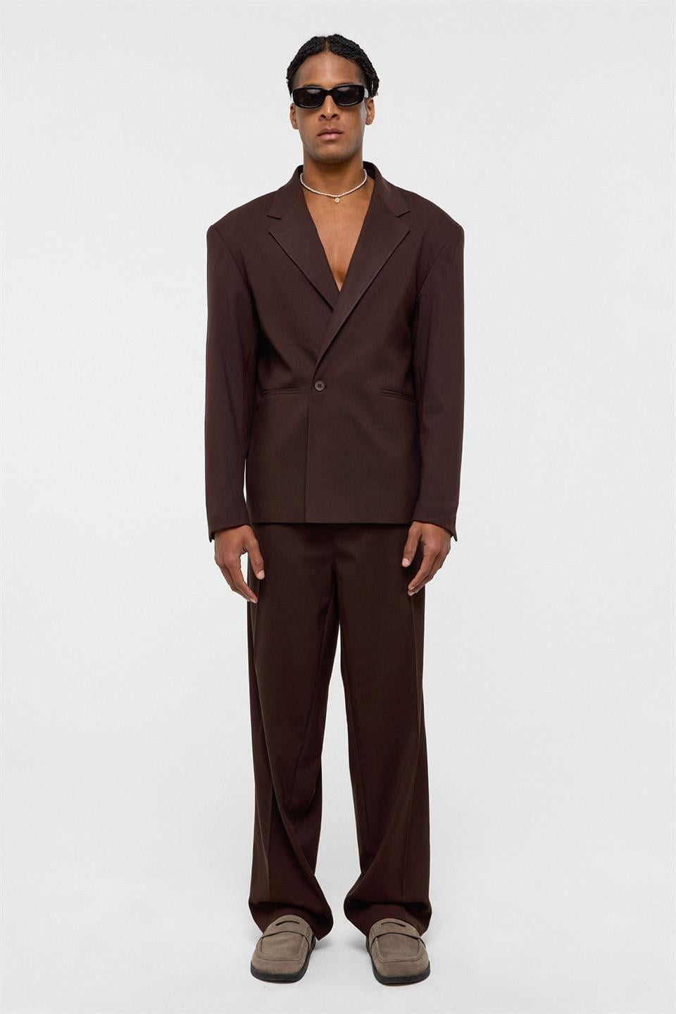 Single-Button Oversized Suit