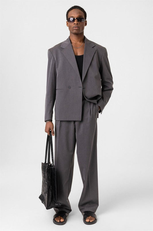 Single-Button Oversized Suit
