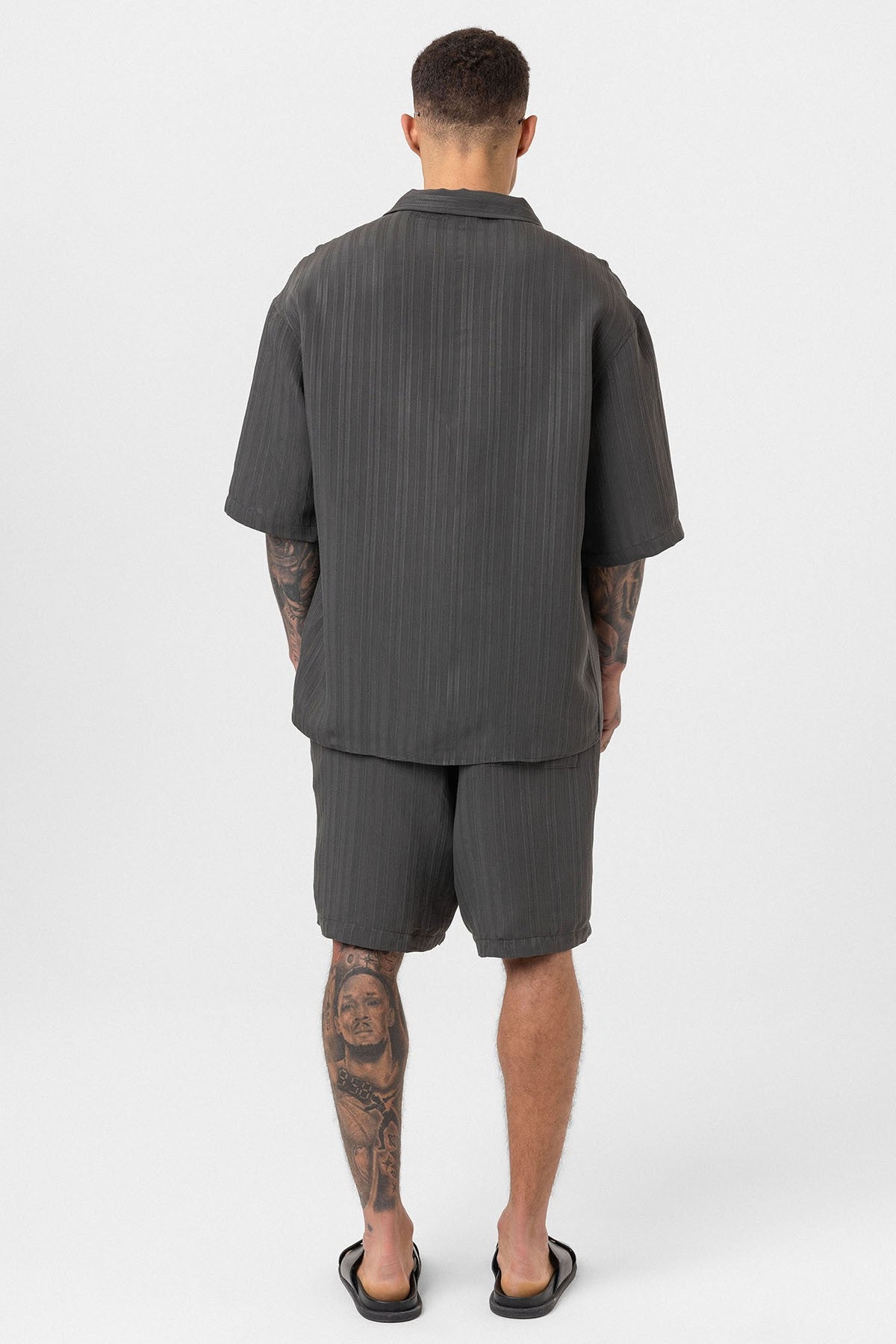 Oversized Modal Fabric Shorts and Shirt Set