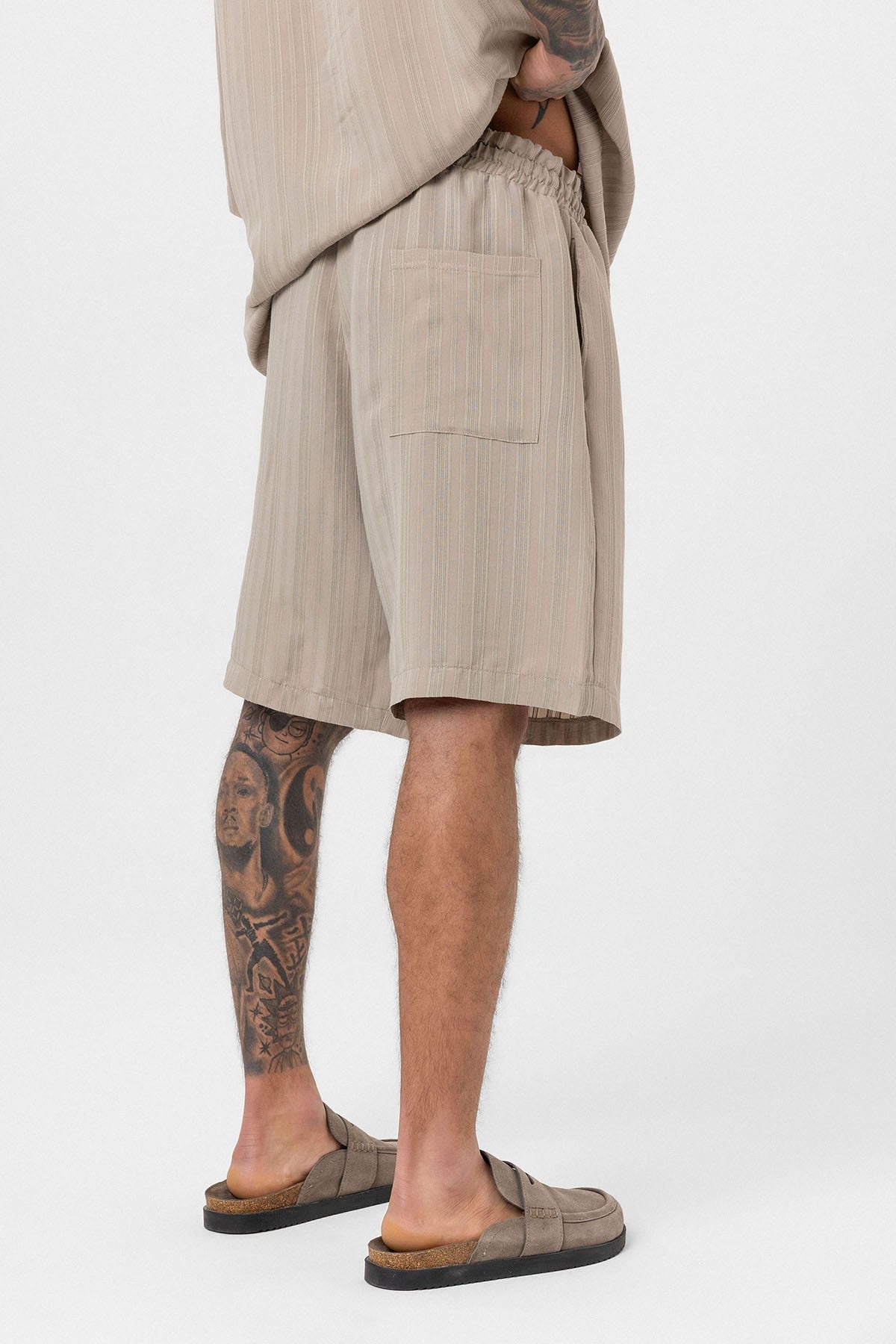 Oversized Modal Fabric Shorts and Shirt Set